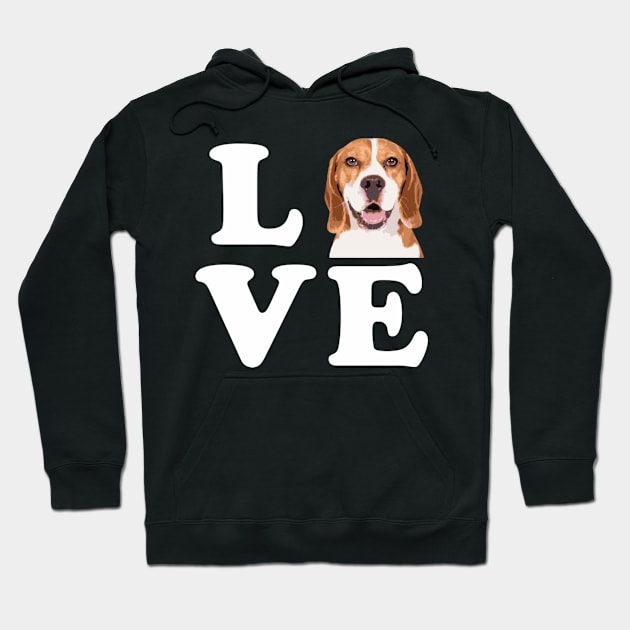 I Love My Beagle Hoodie by Weirdcore